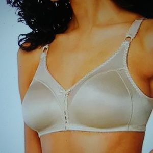BALI'S WOMEN DOUBLE SUPPORT WIREFREE BRA, COLOR- LIGHT BEIGE,SIZE-34D